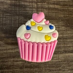 Colorful Cupcake with Hearts Shoe Charm CROCS Jibbitz 5/$20